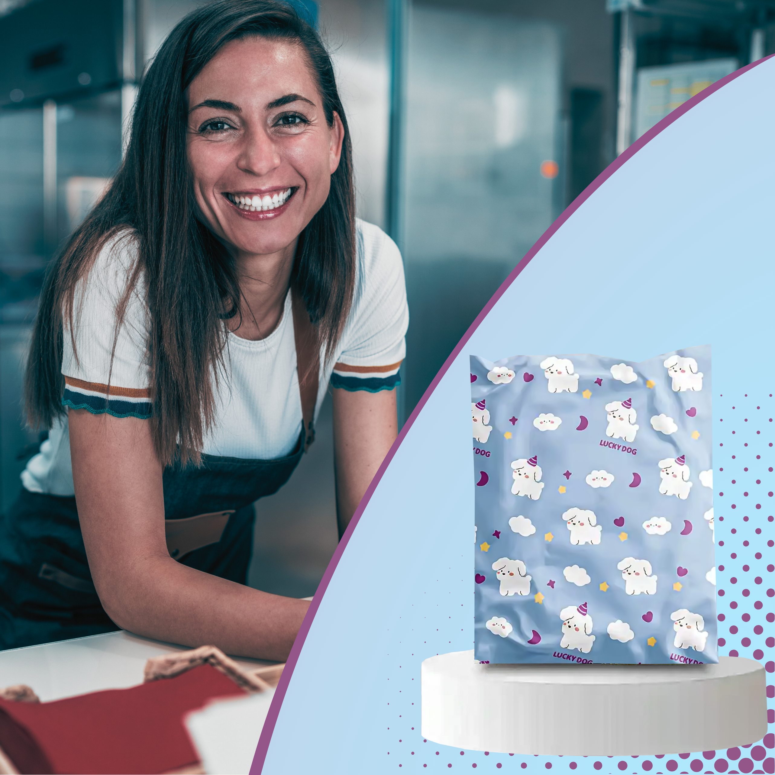 KULLERI FOOLIUMPAKID TUGEVAD FOOLIUMÜMBRIKUD 380X520 LUCKY DOG 50 tk