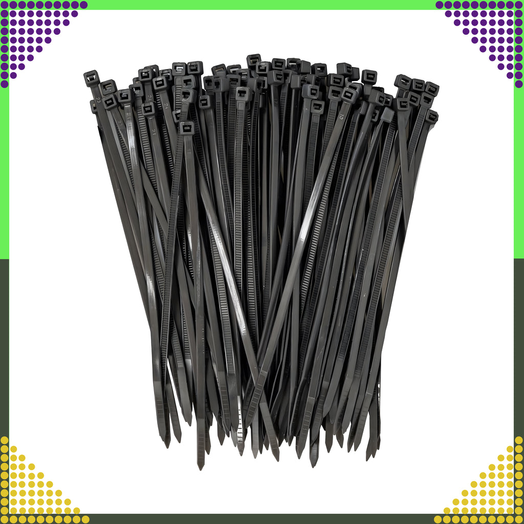 250x tugevad universaalsed Black kaablisidemed 3.6x200mm (F10)