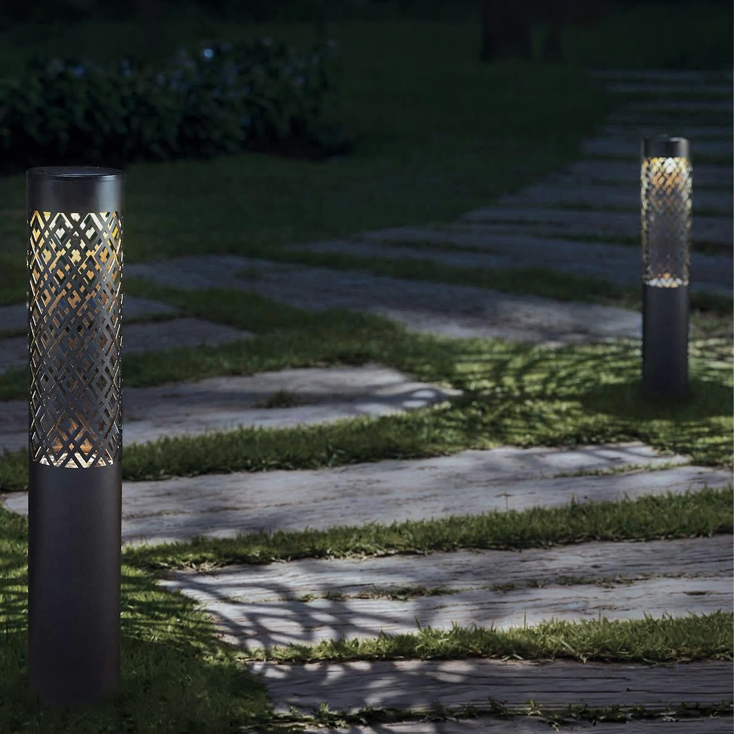 Decorative Solar Garden Torch Lamp 71cm 2 pcs