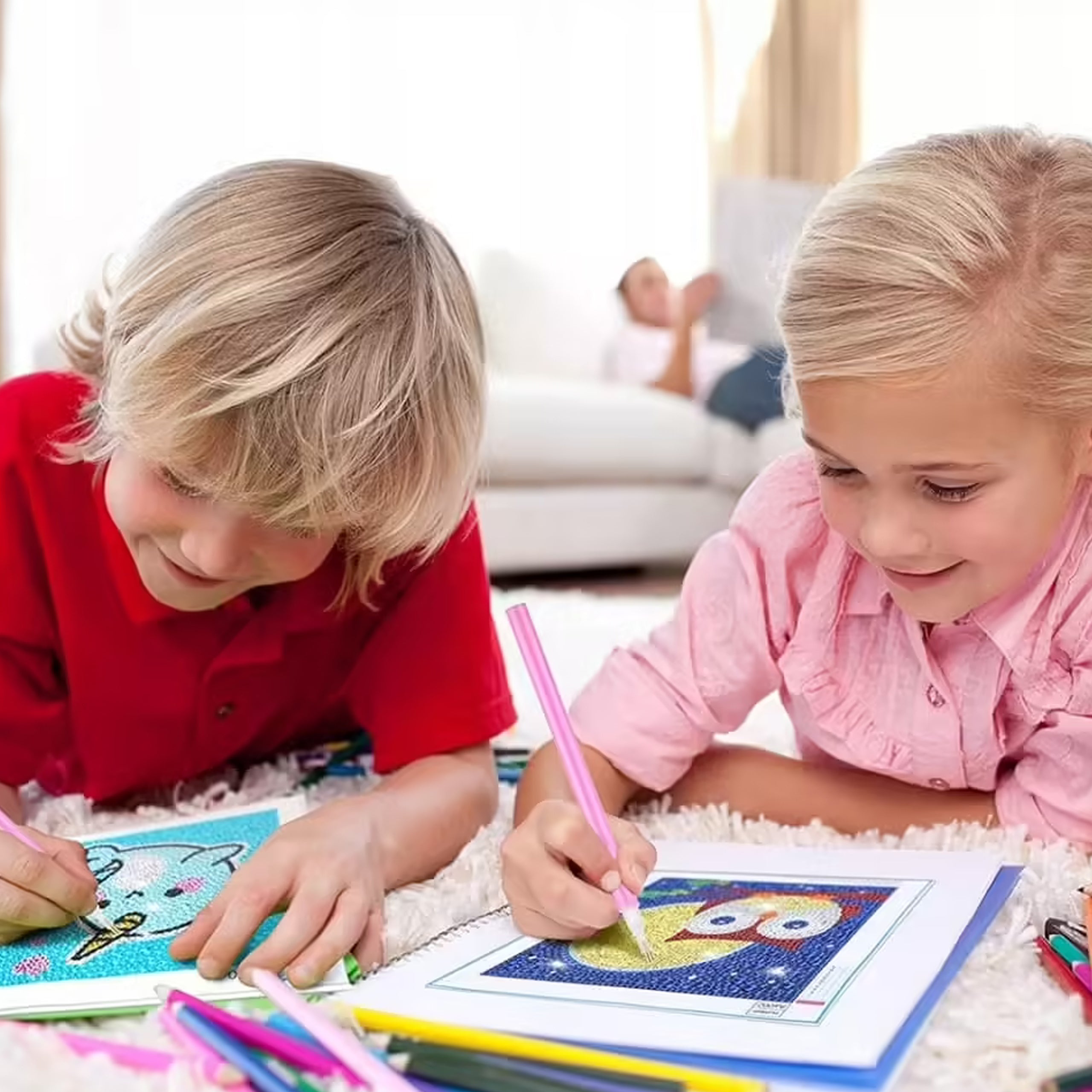 Teemantmaali teemanttikandi mosaiigi lihtne komplekt 15x20cm lastele