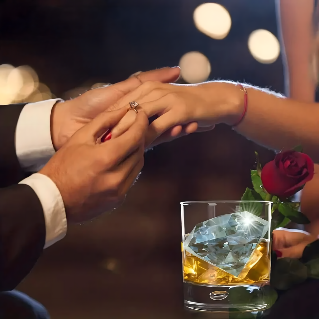 Ice Cube Mold Ice Silicone Diamonds Large XL for 4 pcs