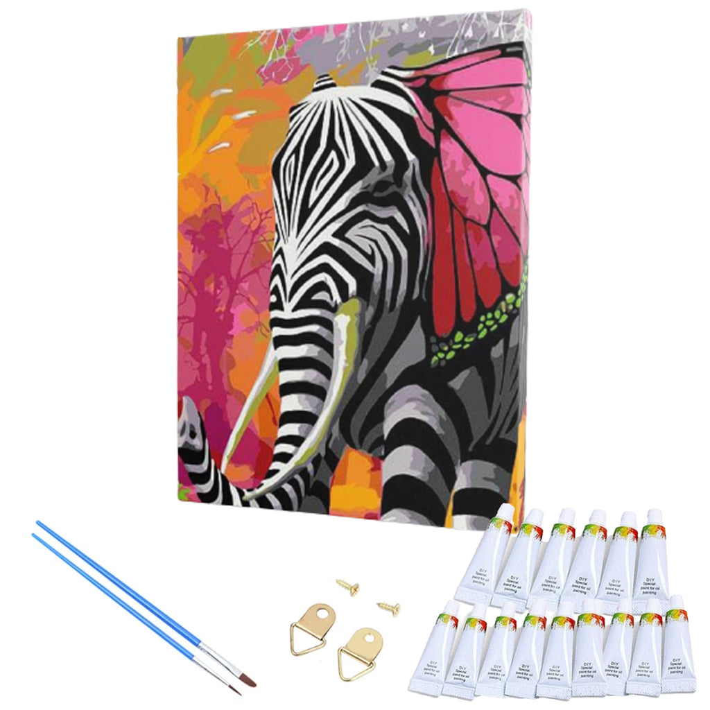 Numbrite järgi maalimise lõuend raamiga isetegemise komplekt pintslite ja värvidega 30x40