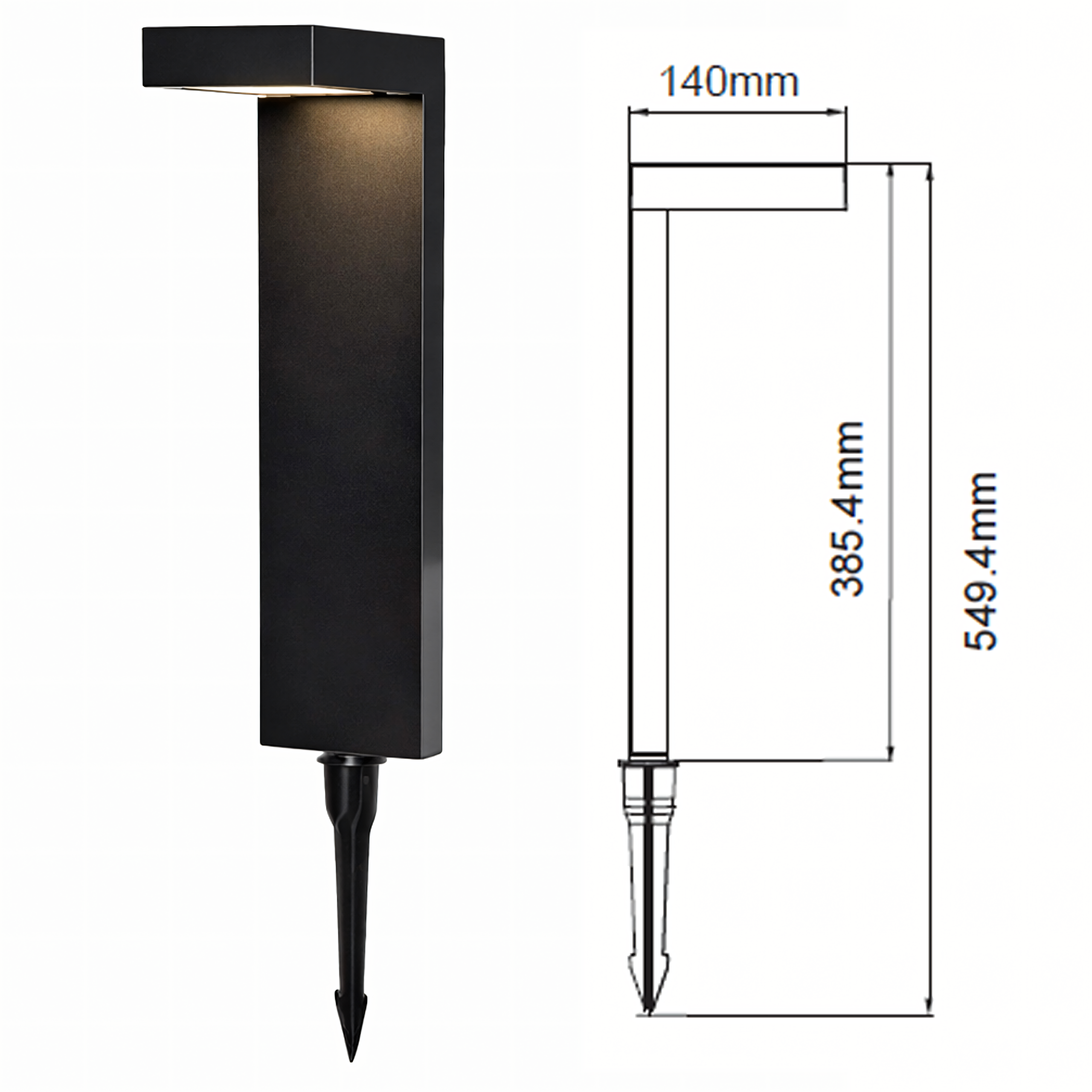 2x päikesepatareiga aialambid LED maapiikidega ja hämarustundlikuga 55cm