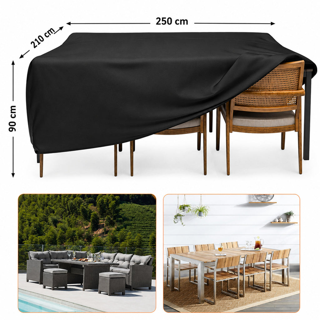 Waterproof Cover for Garden Furniture and Catering Table 250x210x90 cm