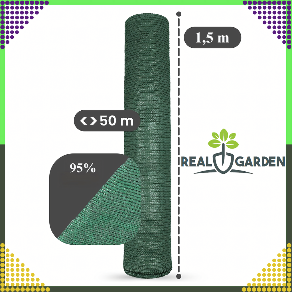 Varjevõrk 1.5x50m kamuflaaž 95% katvusega matt aiapiirdele 180g