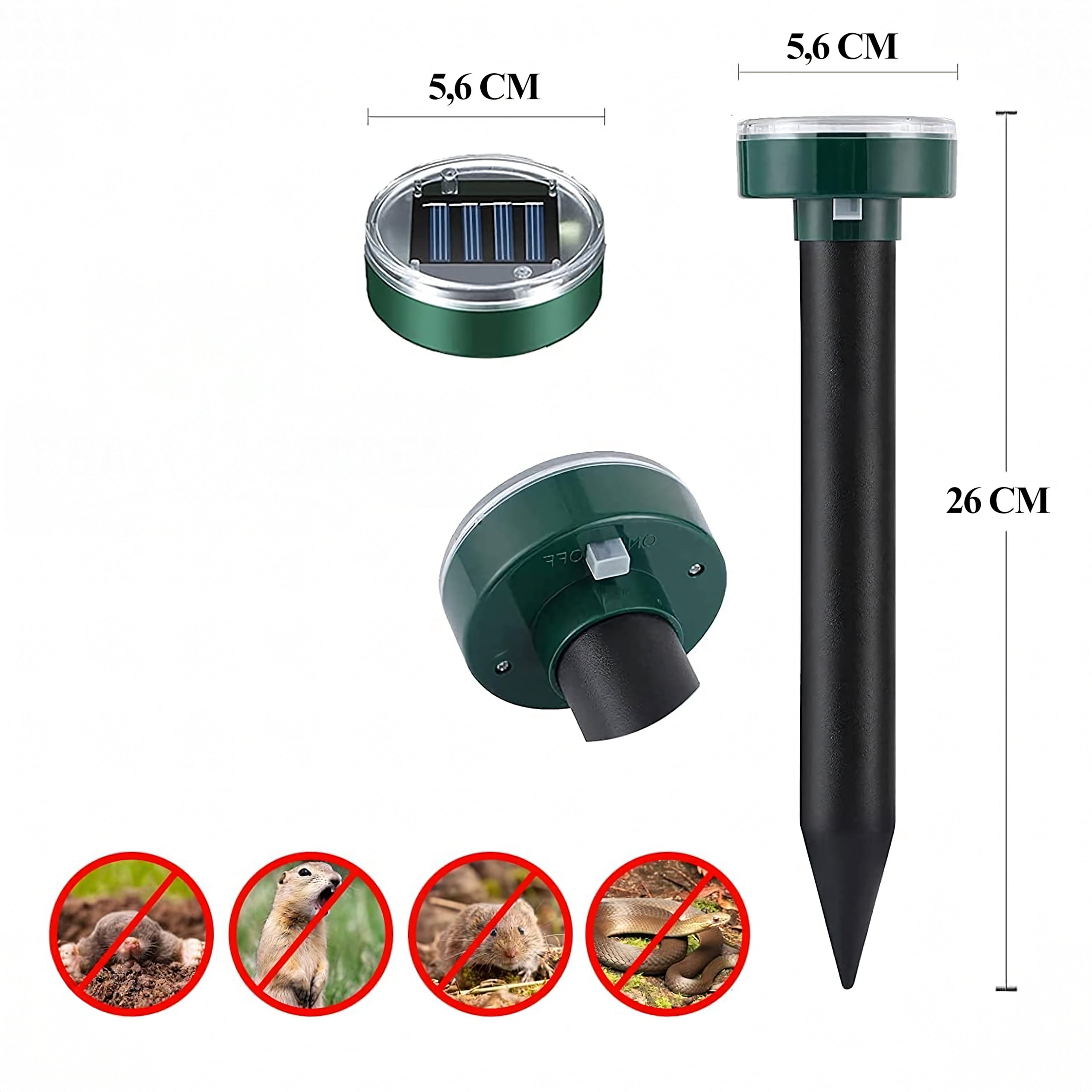 600x päikesepatareiga mutipeletaja ultraheliga tugev komplekt 4 tk