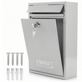Steel Gray Mailbox with Lock and Window (E20)
