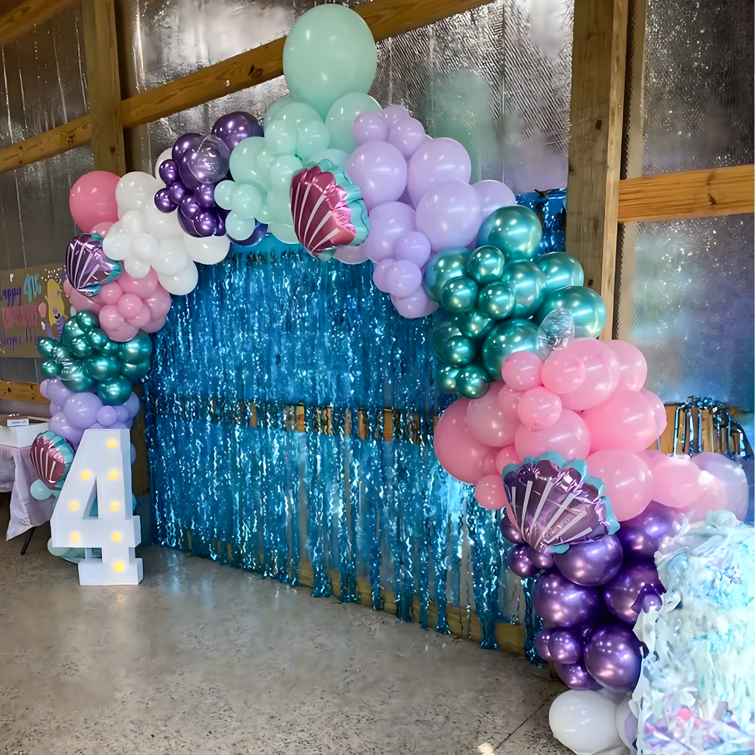 Õhupallikaare õhupallikomplekt, merineitsi sünnipäeva õhupallid, 97 tk