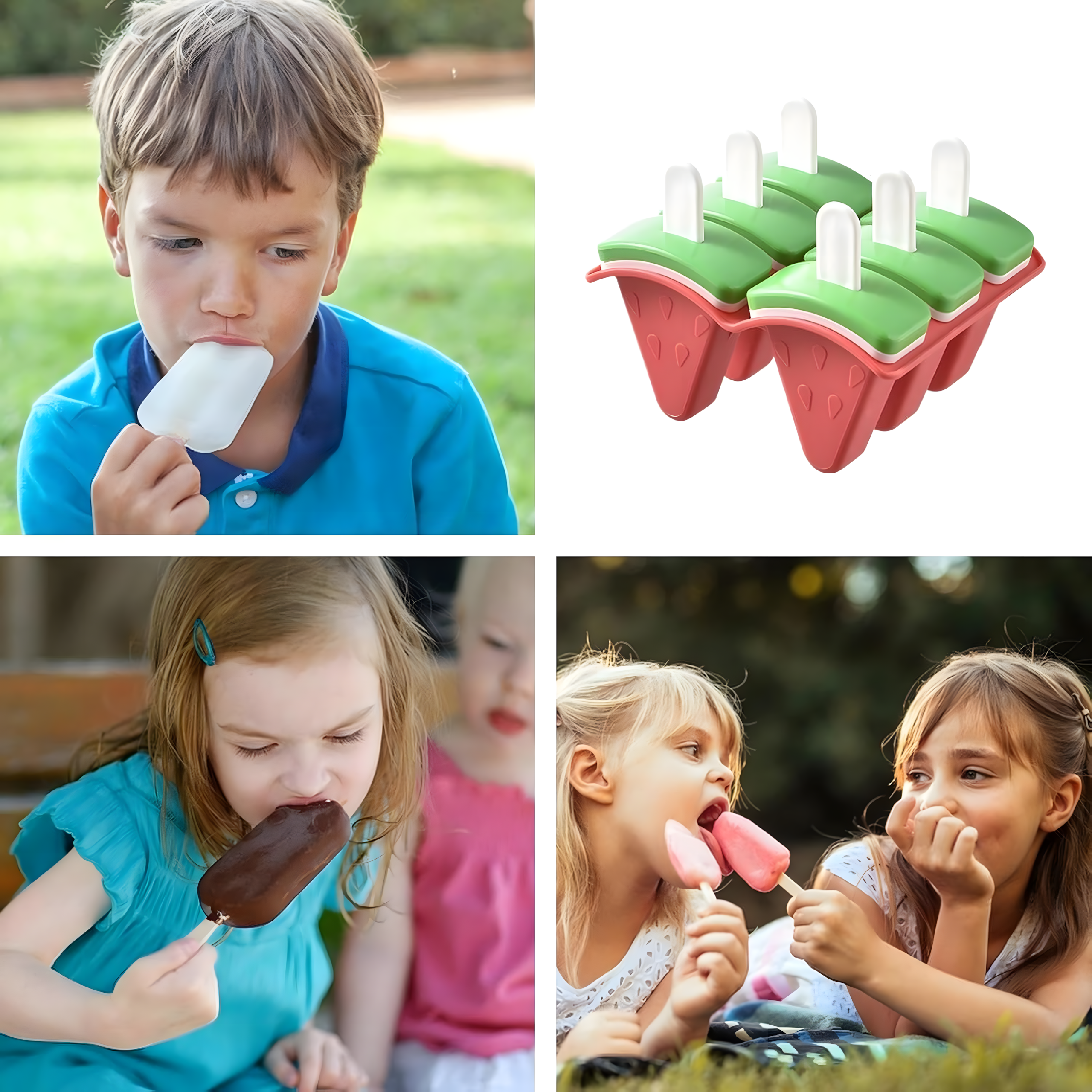 Molds Ice Cream Mold Homemade Sorbet Ice Cream Mold Watermelon 6 pcs