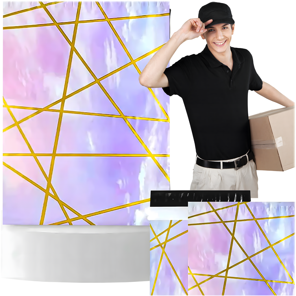 TUGEVAD KULLERPAKENDI ÜMBRIKUD 255X370 LILLA KULD 50 TK