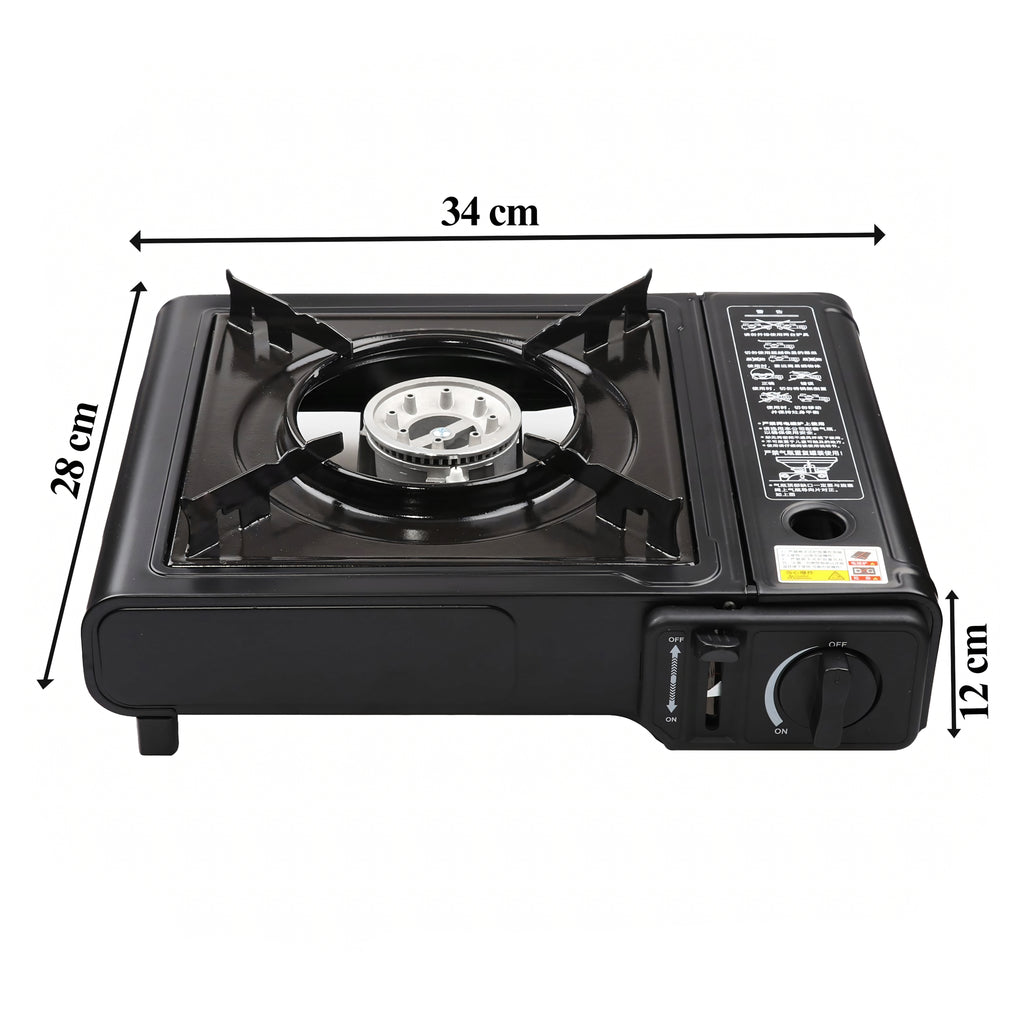 Portable 2-in-1 Field Gas Camping Stove with Carrying Case