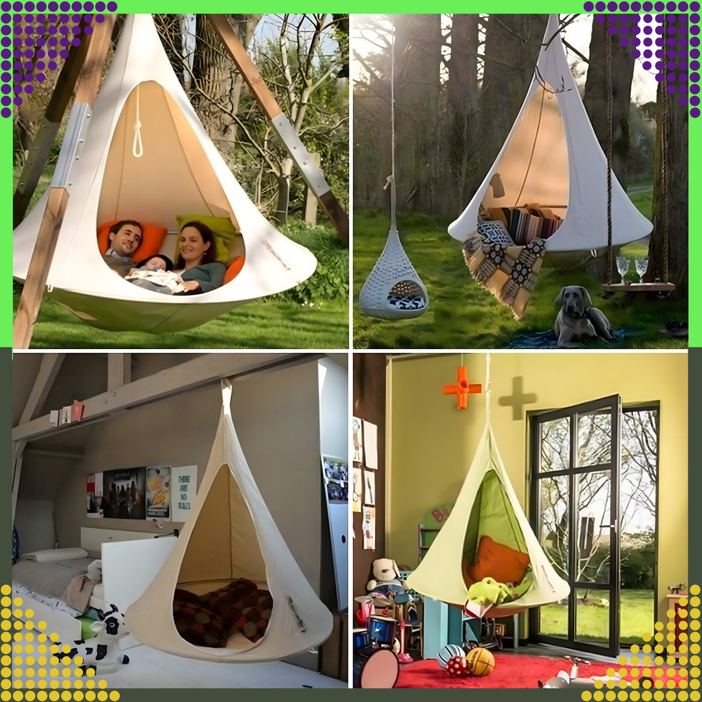 Telgi riputatav võrkkiik kookon aiamõõduga kiiktool toonekurepesa tugev