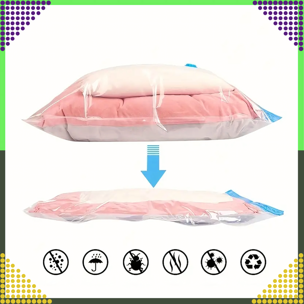 250x Vacuum Bag for Clothes Bedding Packing Vacuum Bags 60x80cm