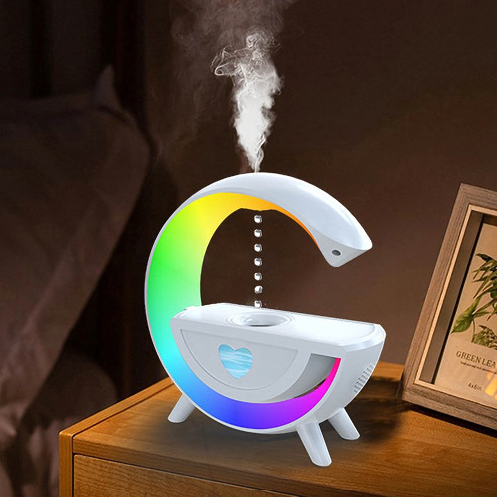 Antigravitatsiooniline õhuniisuti aroomiteraapia öövalgusti RGB kõlariga