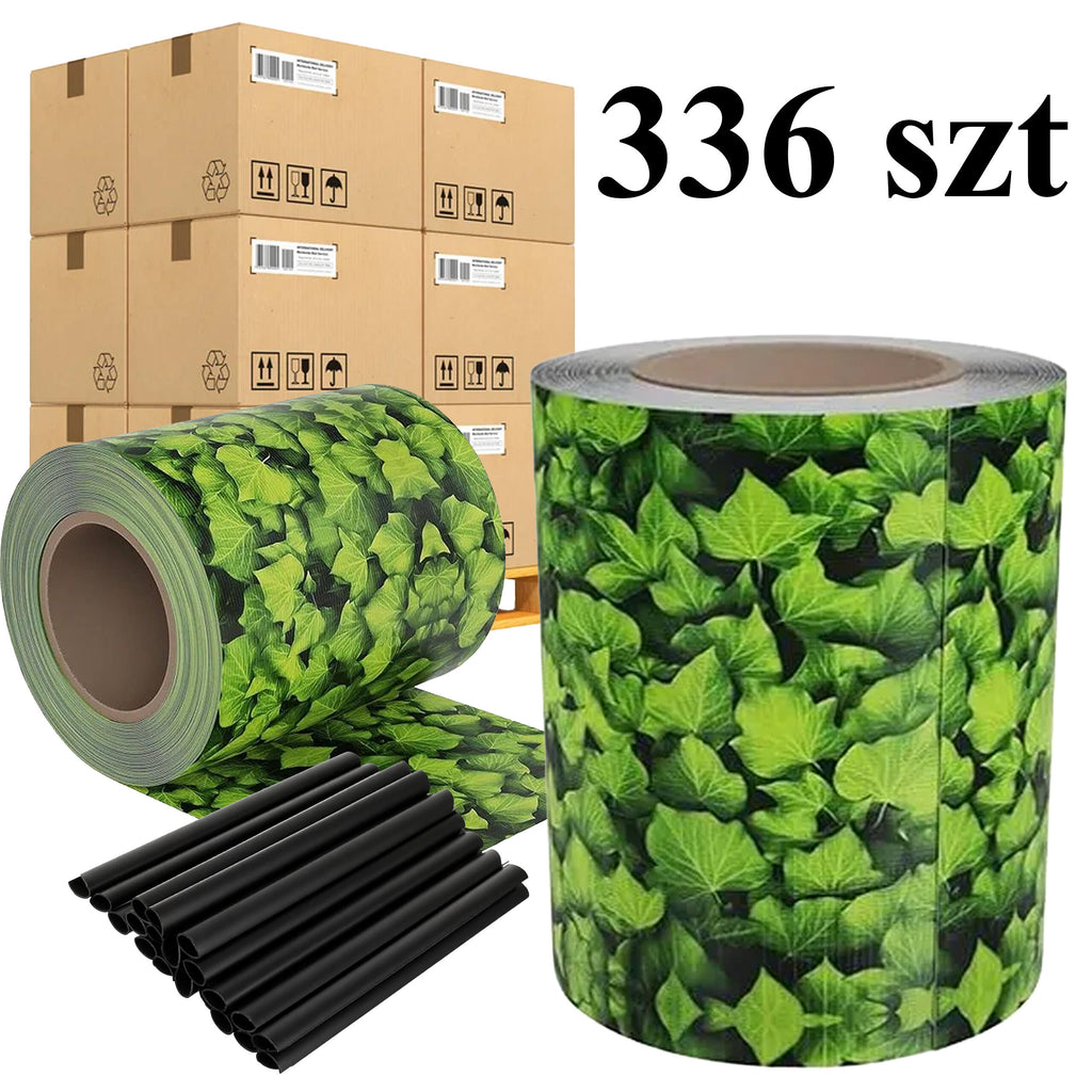 Garden Fence Tape 19cm x 35m UV Resistant Leaf Pattern 336 pcs