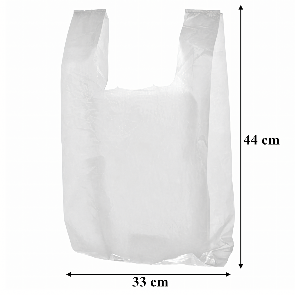 Strong Disposable Plastic Bags 44x35cm Roll 120 pcs
