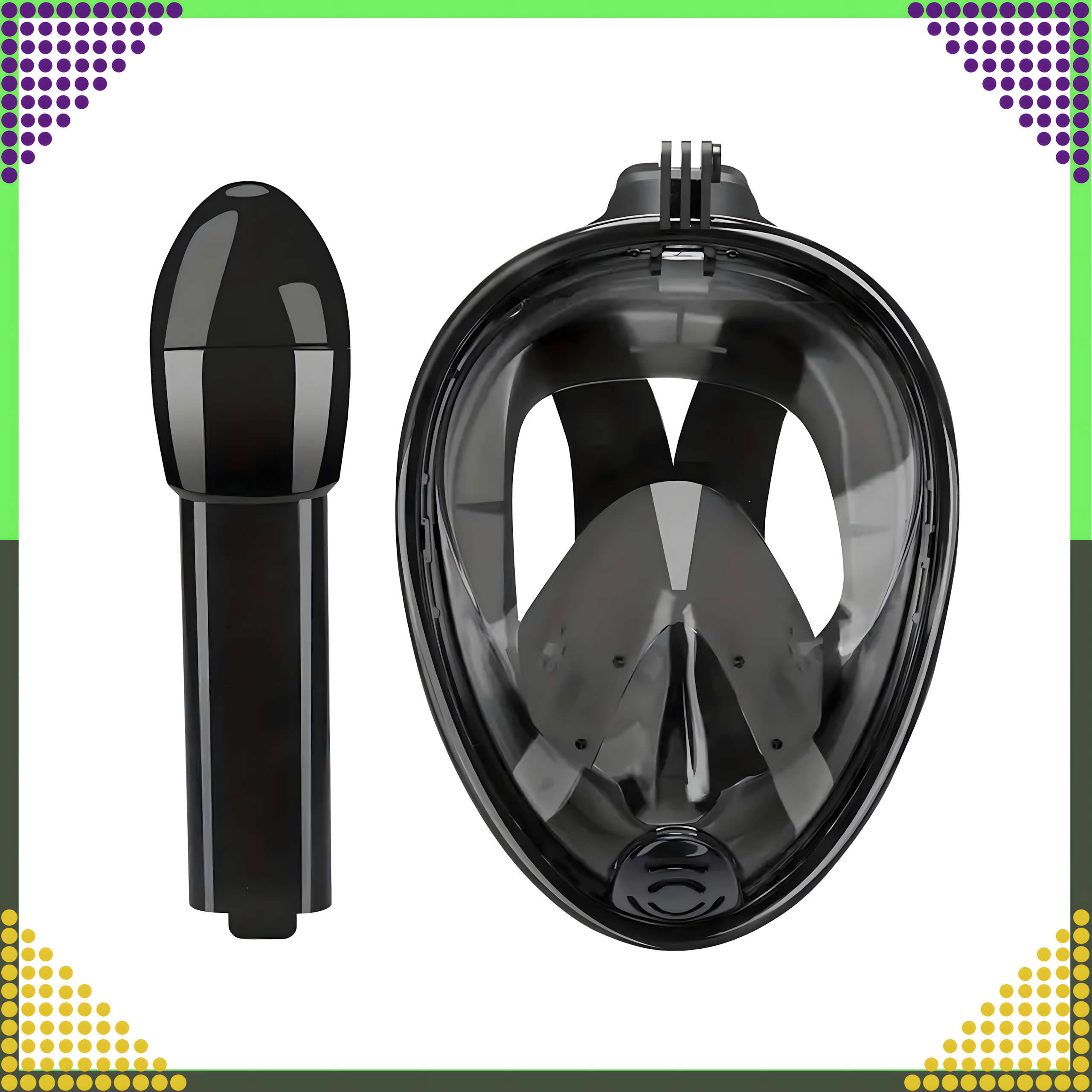 Sukeldumismask ujumiseks ja snorgeldamiseks, täismask vees kasutamiseks, basseini jaoks L/XL
