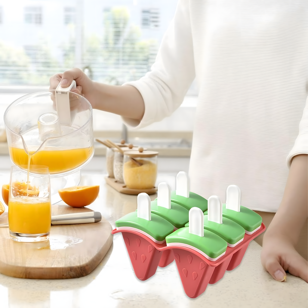 Molds Ice Cream Mold Homemade Sorbet Ice Cream Mold Watermelon 6 pcs