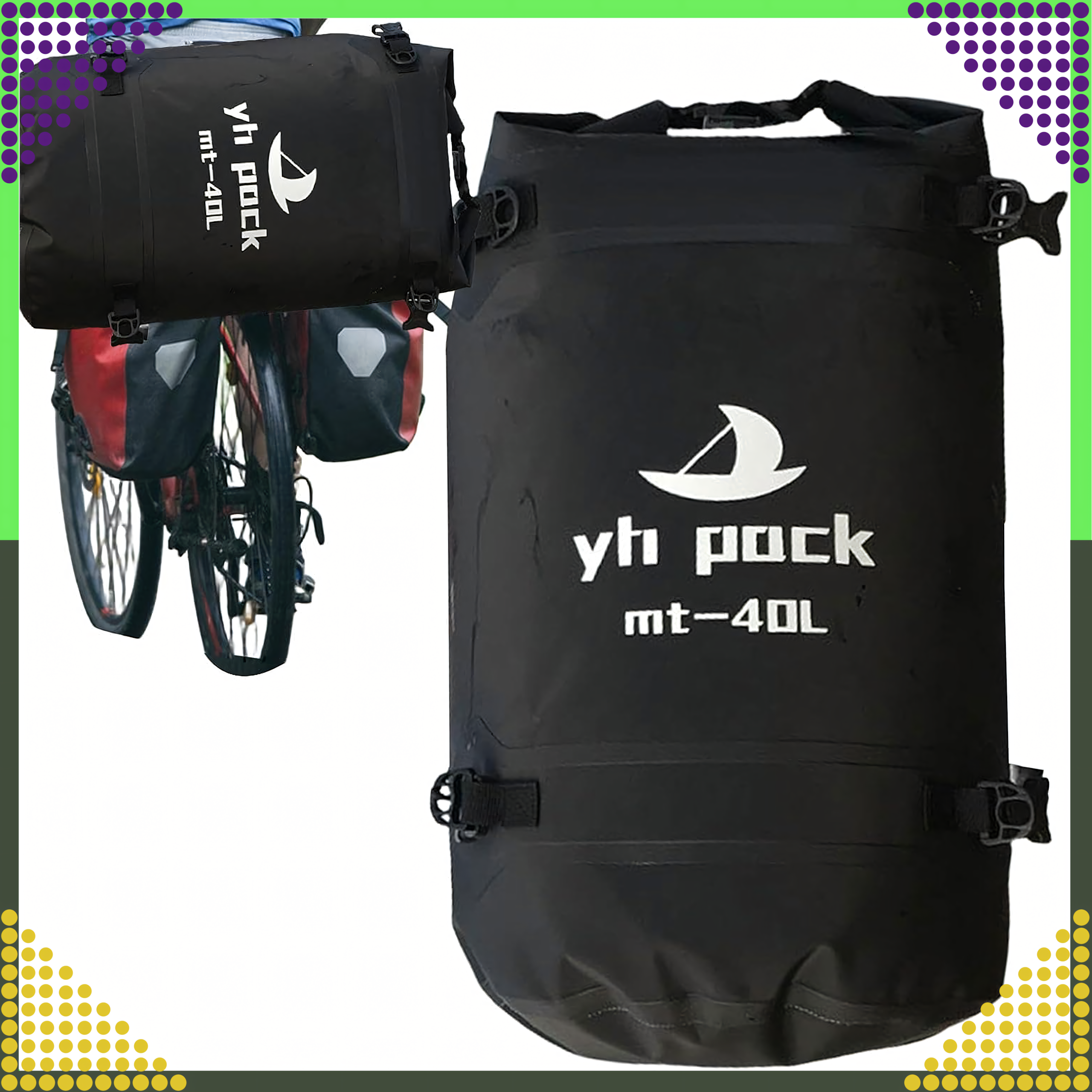 Veekindel mootorrattakott 40L