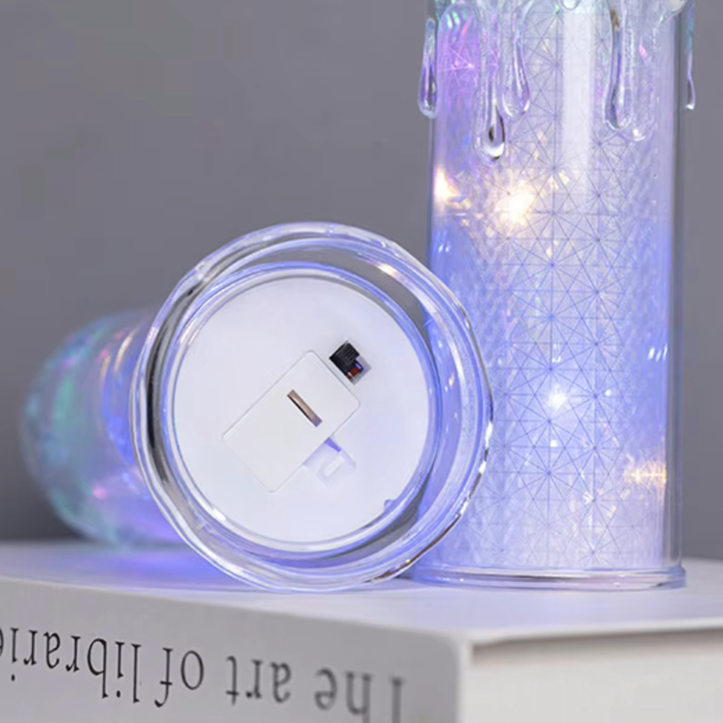 Sädelev patareitoitega LED-küünla sisu 19,5 cm RC-K-1837