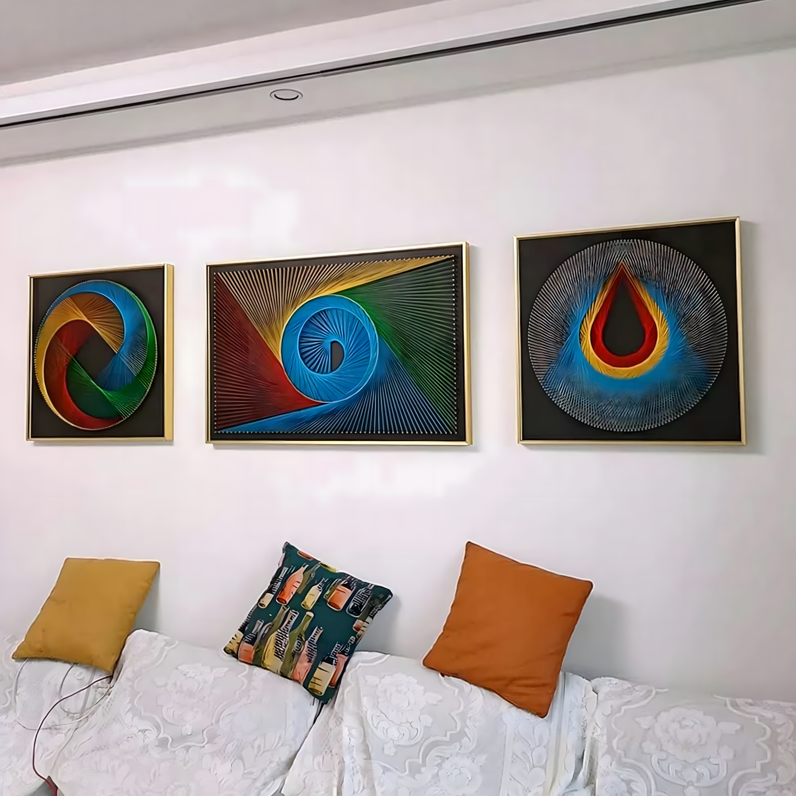 Loominguline komplekt niidikunsti põimimispildi raami jaoks 30x30 cm