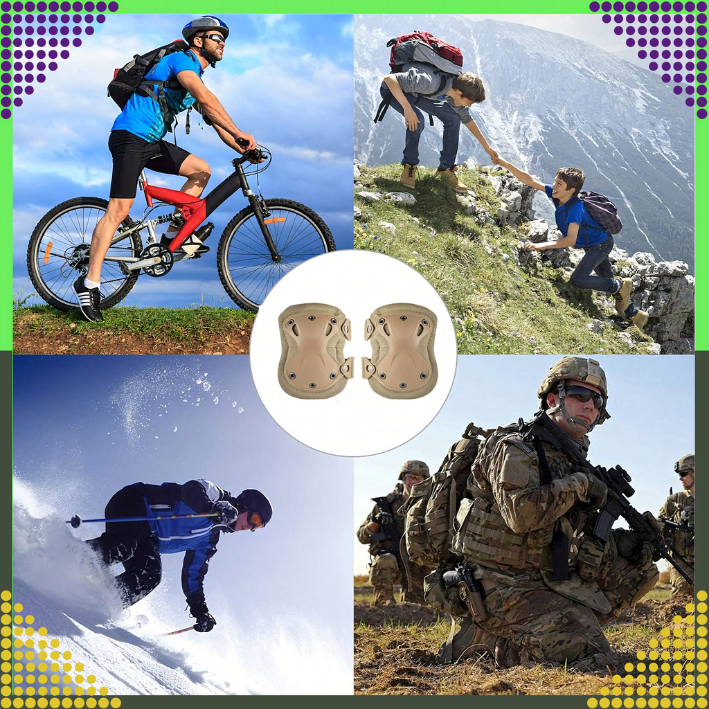 Taktikalised kaitse-põlve- ja küünarnukikaitsmed sõjaväele ASG