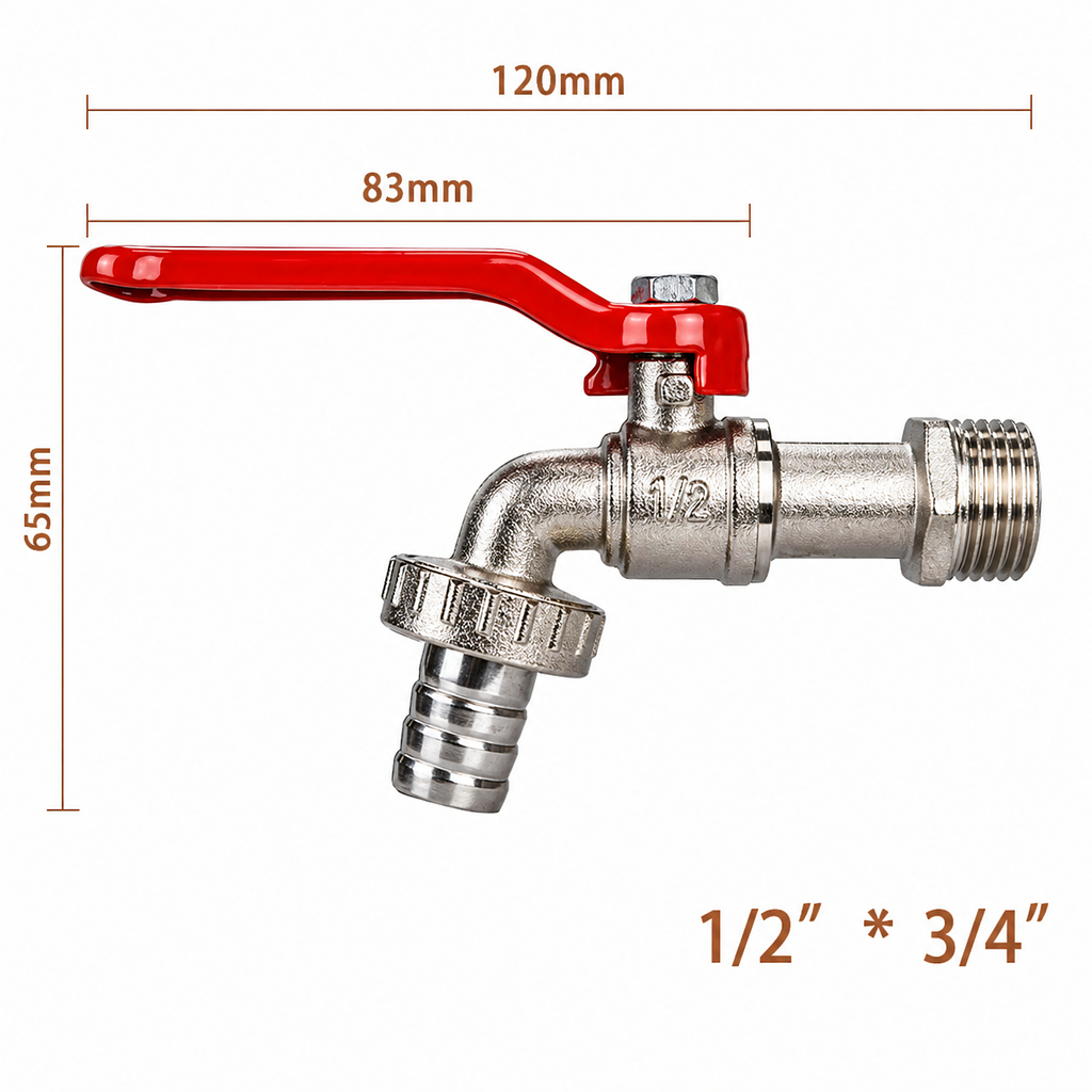 Ball Valve Tap 1/2 3/4 for Water Mauser Barrel Garden