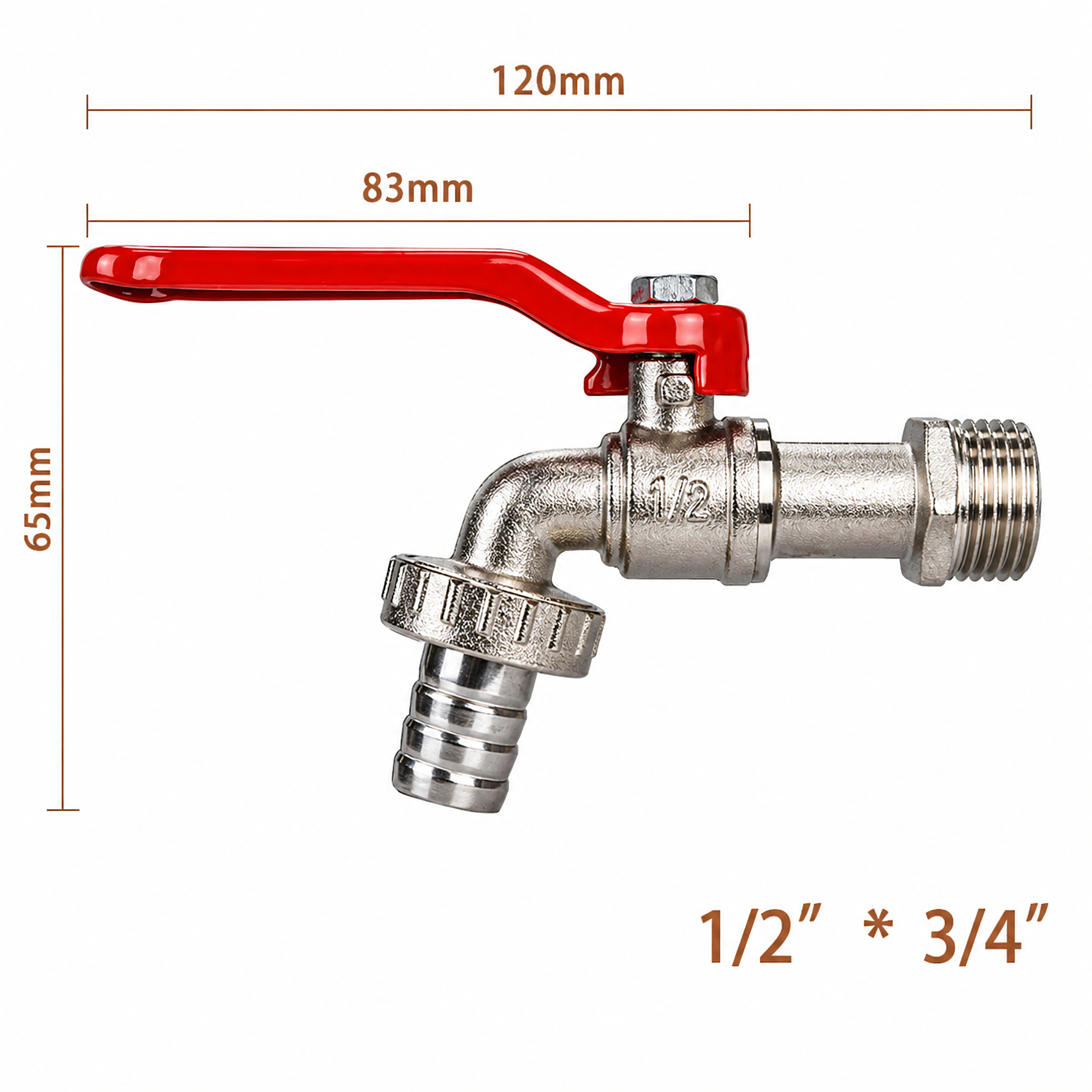 Ball Valve Tap 1/2 3/4 for Water Mauser Barrel Garden