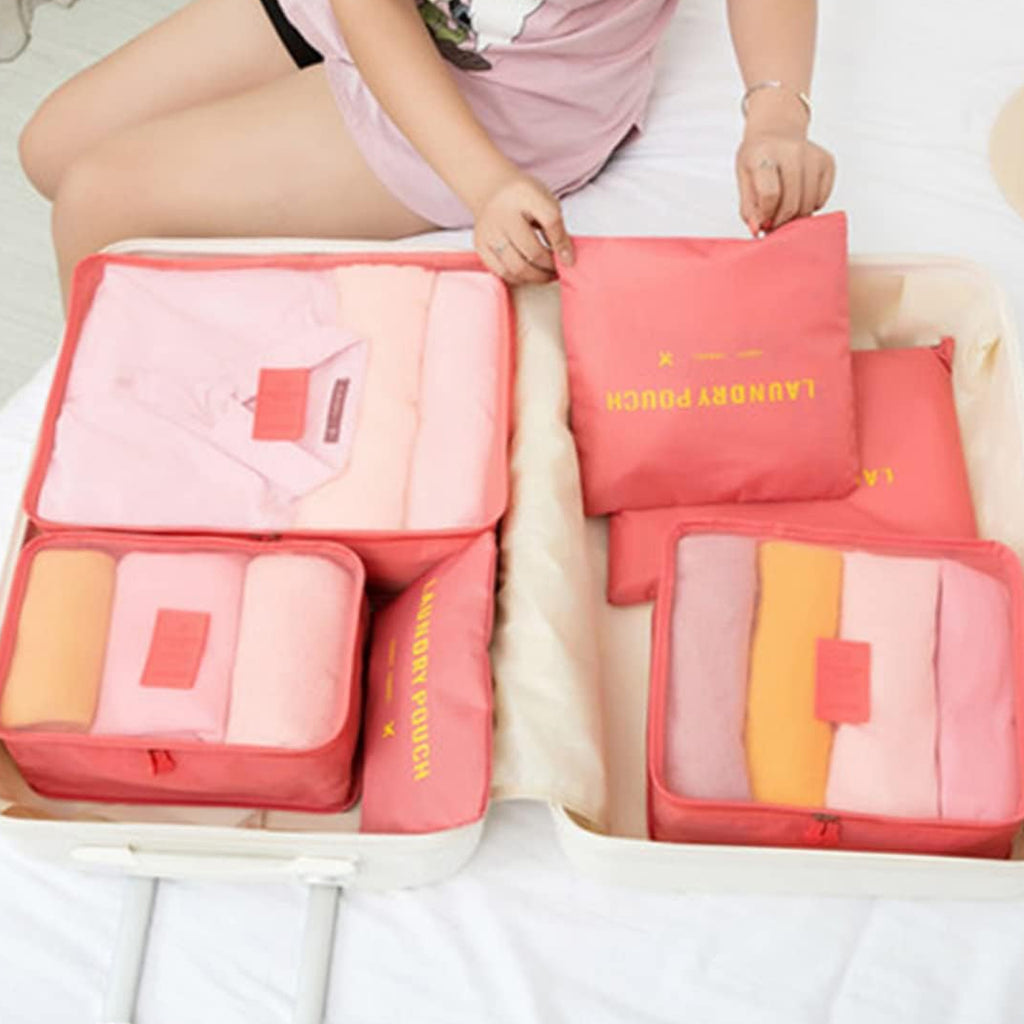 Travel Organizer Set for Suitcase, Bag, Wardrobe - Cosmetic Case 6 pcs