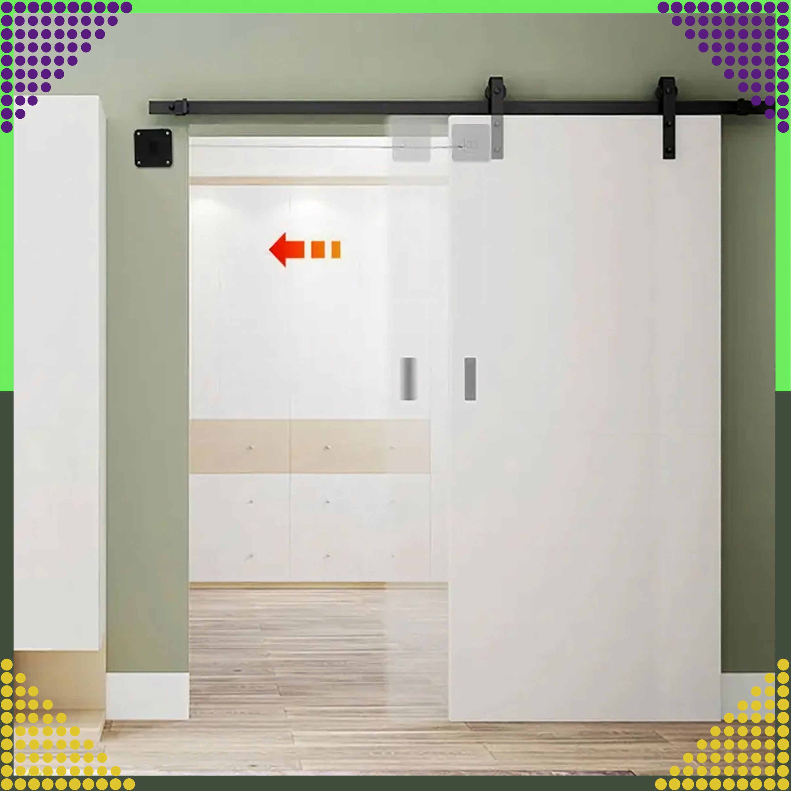 Self-Adhesive Retractable Door Closer with Steel Cable 800g 1.2m