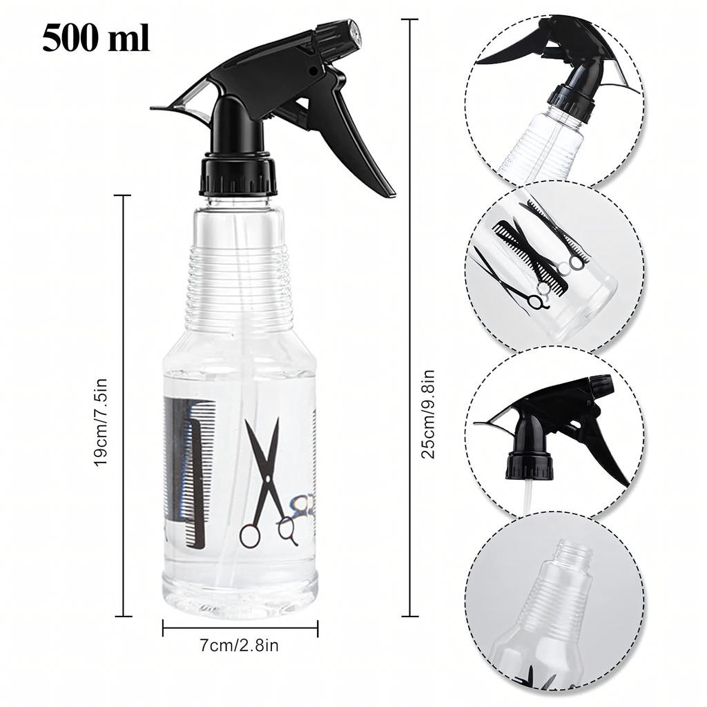 Universal Water Sprayer 500 ml for Hairdressing Salon, Garden, and Home