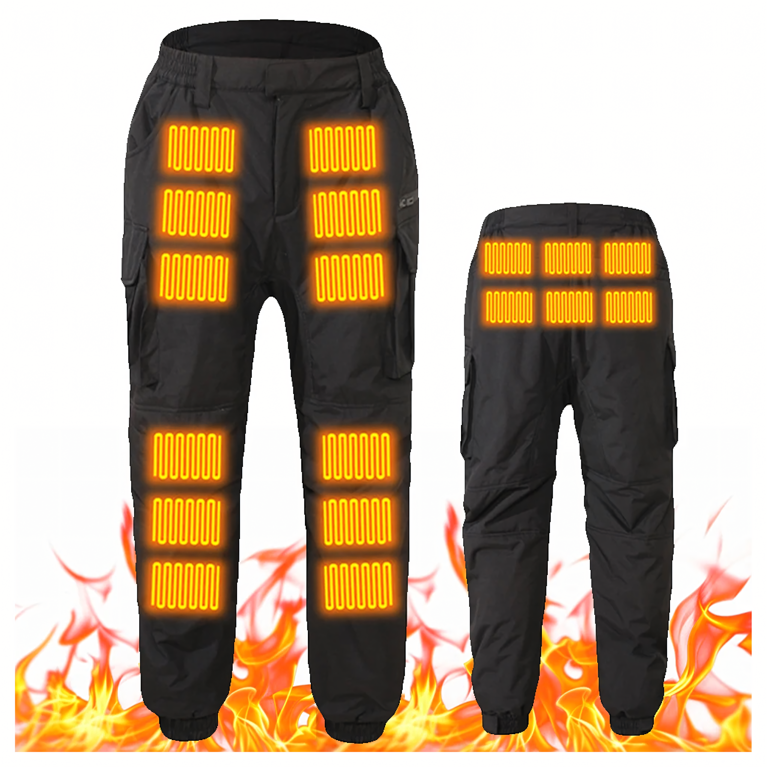 Soojuslikud püksid USB-soojendusega veekindlad cargo-püksid akupangaga talveks