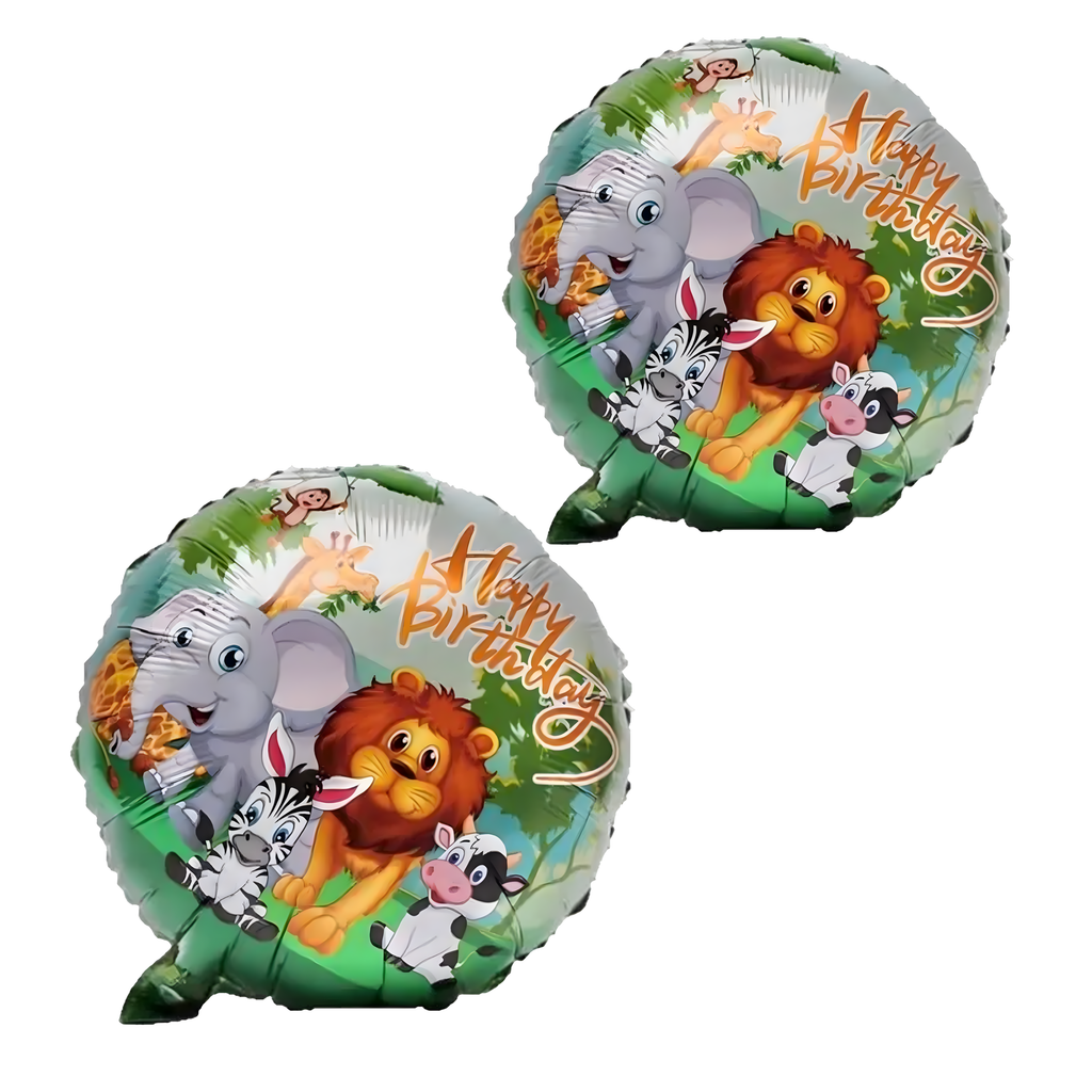 Sünnipäevalõhupallide komplekt Giraffe Animals sünnipäevapeoks 5 tk