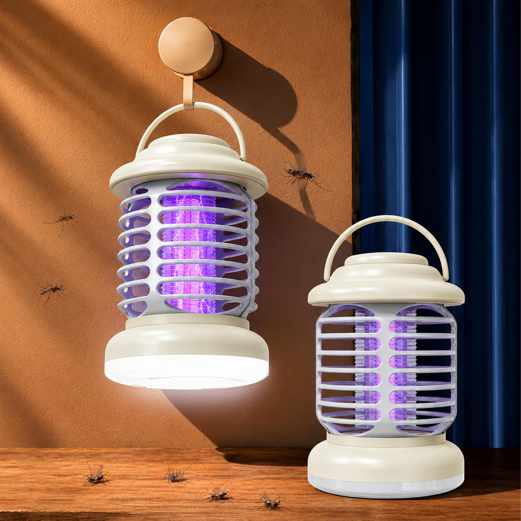 Portable UV Insect Killer Lamp for Flies, Mosquitoes, Moths, and Other Insects for Garden and Terrace