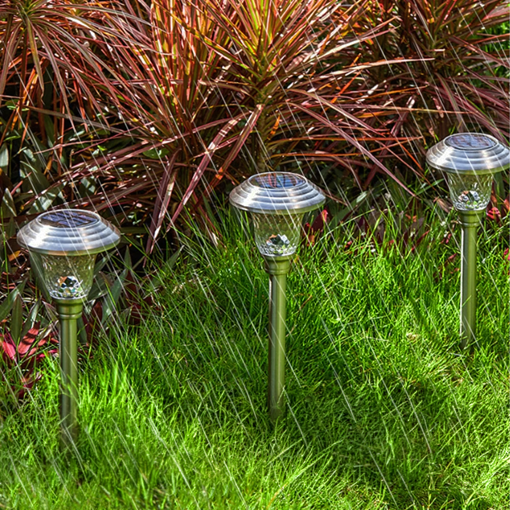 Solar Garden Spike Lights Set 42cm Waterproof Outdoor 6 pcs
