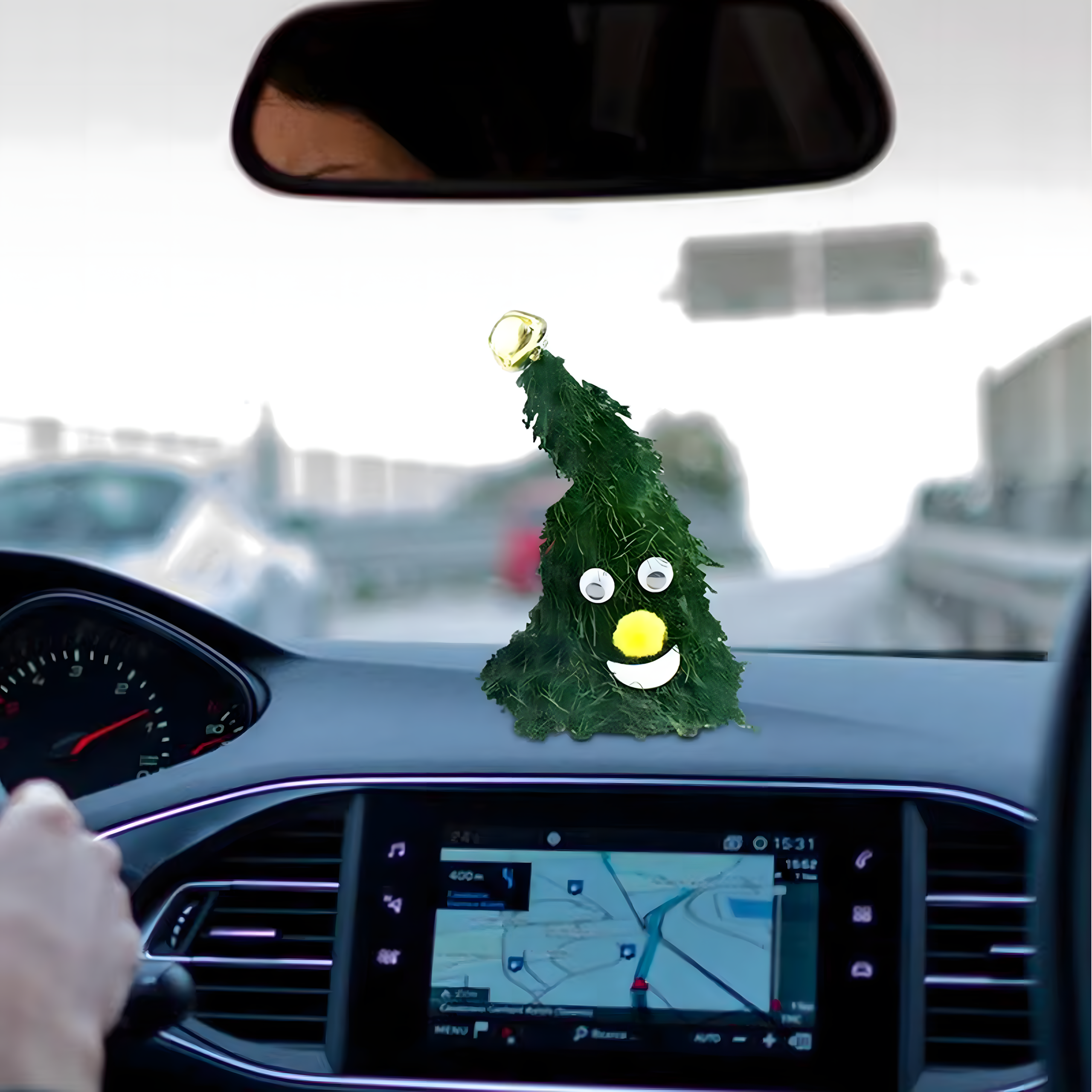 Jõulupuu mängiv laulav tantsiv naljakas jõulukaunistus