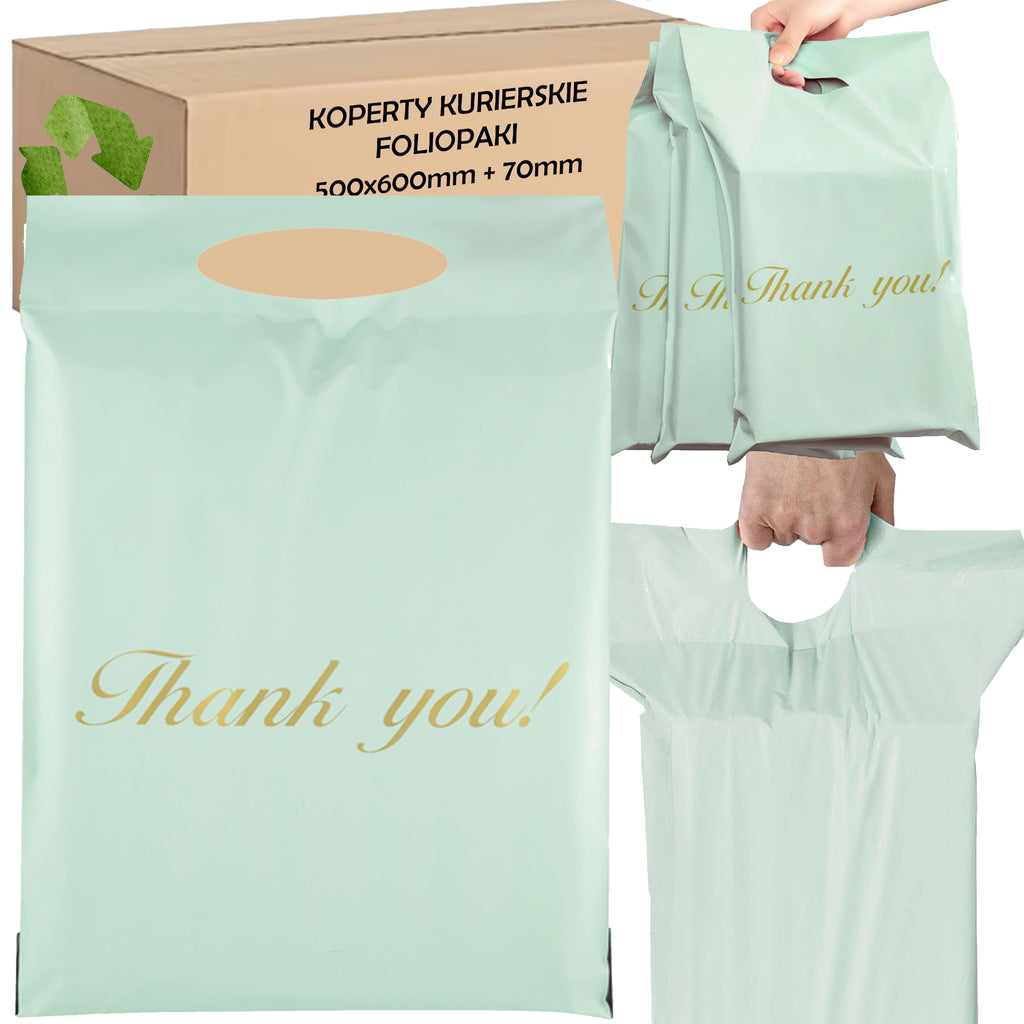 MINT KÄEPIDEMEGA KULLERFOLIOPAKID 500x600+70 50 tk AITÄH