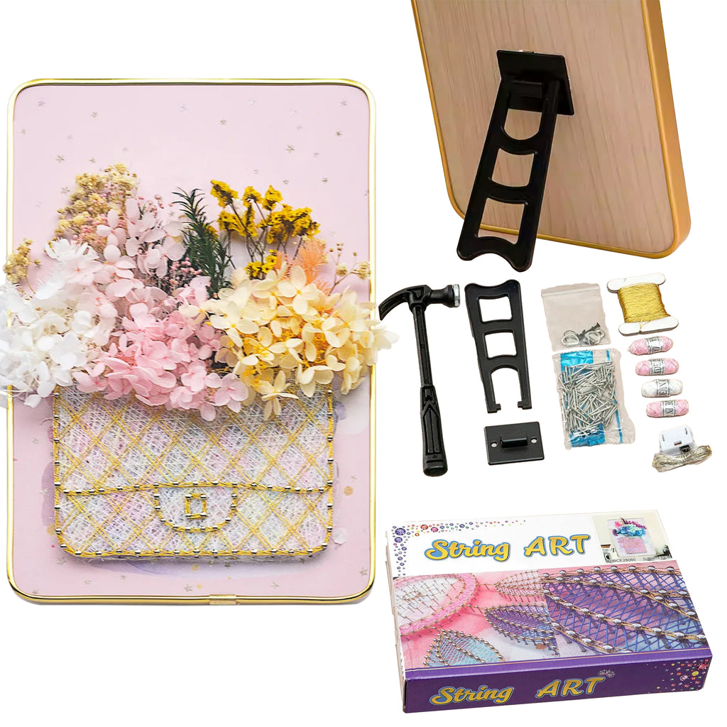 Loominguline komplekt niidikunstiks, Interroad tikkimine, LED-pilt raamiga 21x30 cm