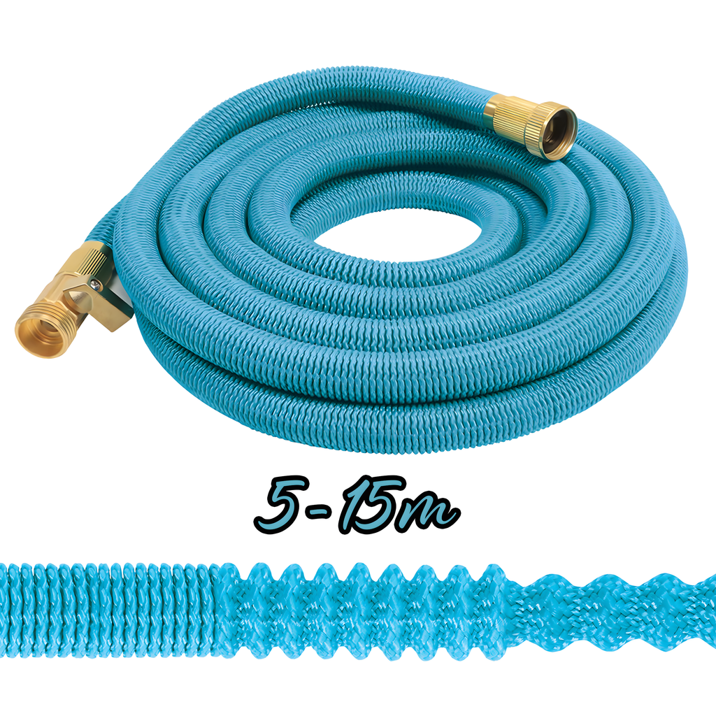 360x Elastic Expandable Garden Hose 5-15m with 1/2 3/4 Premium Spray Gun