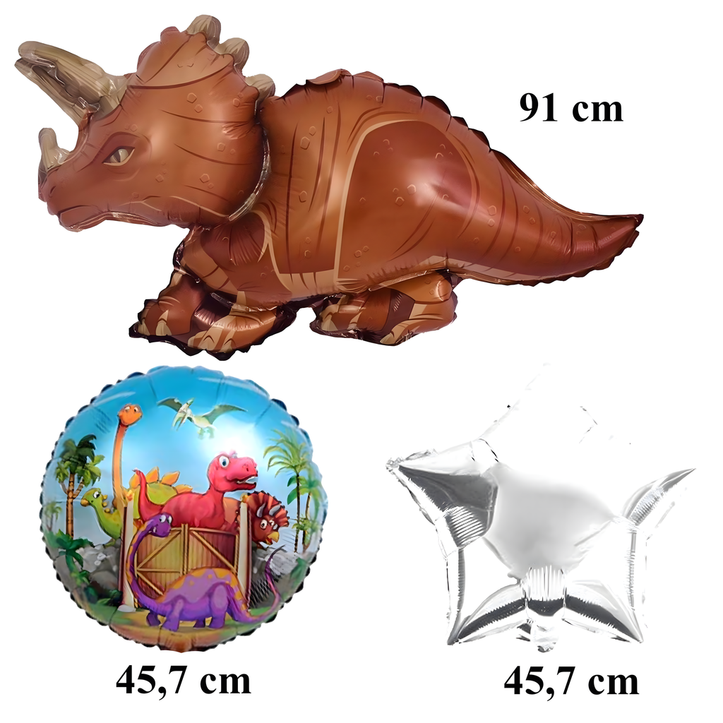 Set of Dinosaur Birthday Balloons for Birthdays Birthday Parties 5 pcs