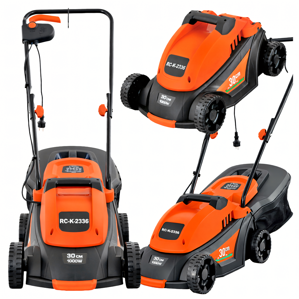 Lightweight Powerful Electric Lawn Mower with Large 35L Grass Box 1000W