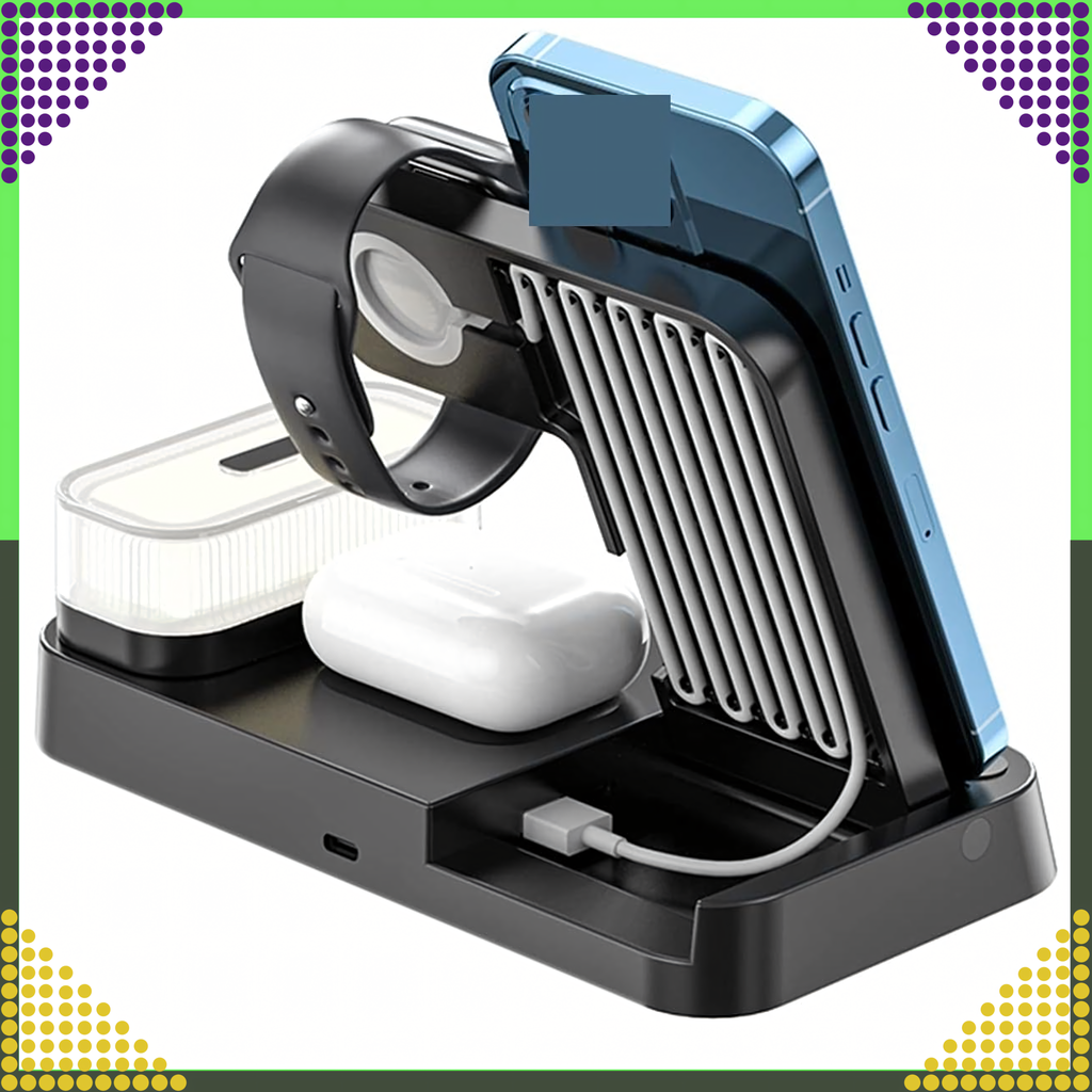 Induktsioonlaadija Juhtmevaba Induktsioonjaam 15W Öölamp 4in1 QI