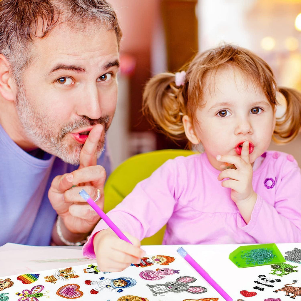 Teemanttikand, teemantkleebised, 5D mosaiikpulgad lastele, komplekt