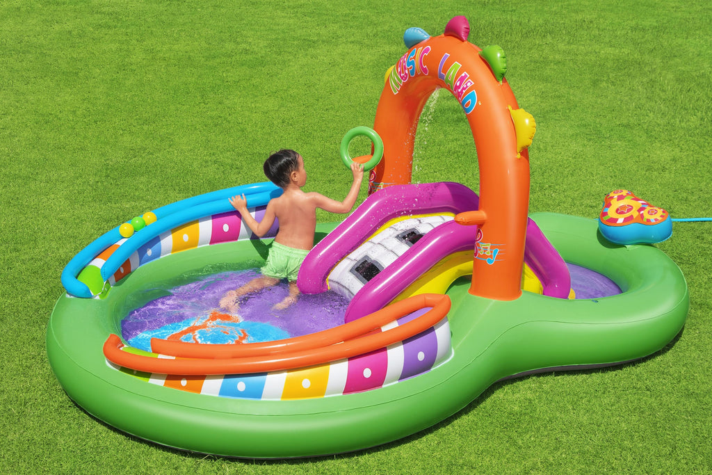 Bestway 53117 Inflatable Musical Playground with Slide 295x190x137 cm