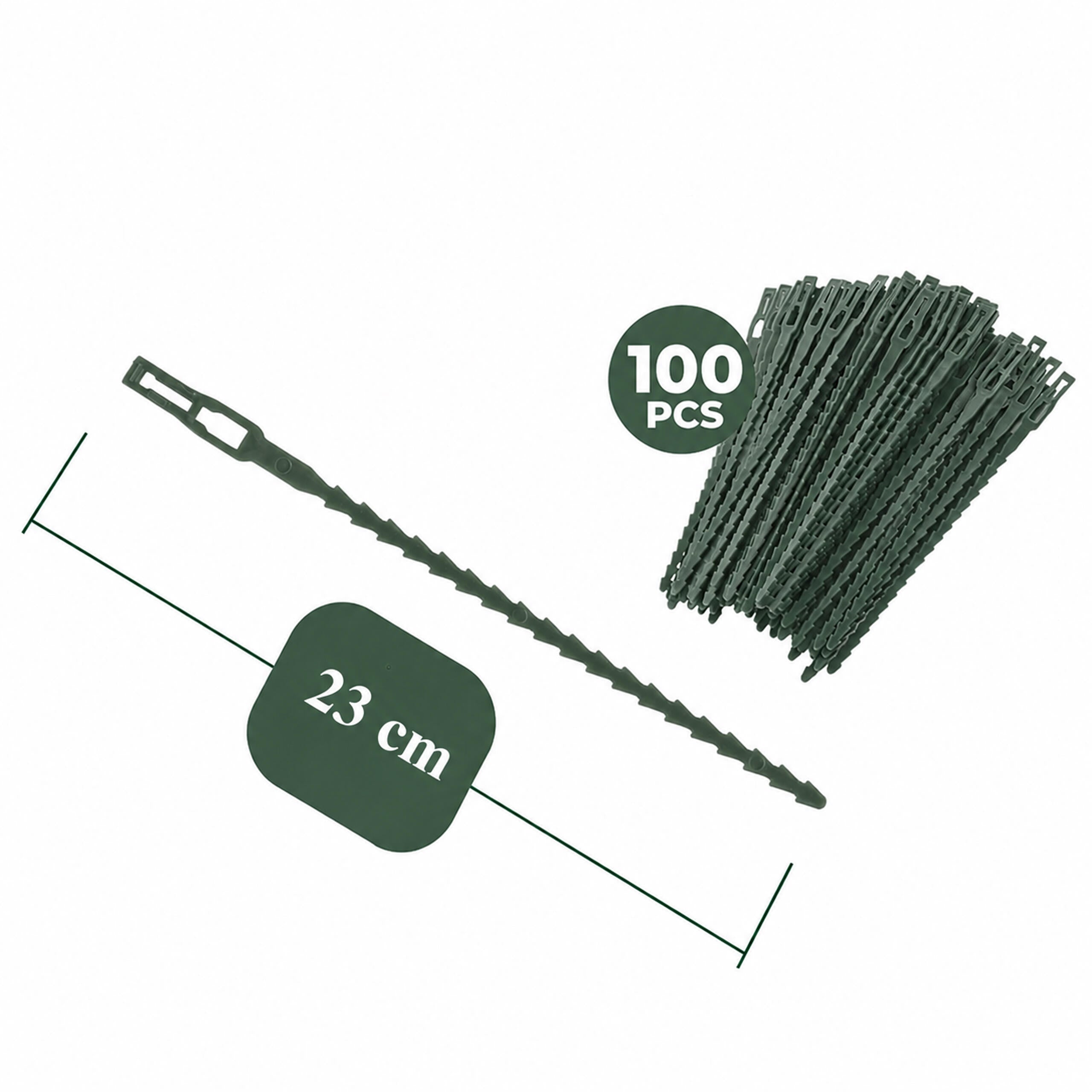 Reguleeritavad aia taimede ja lillede sidemed 23cm 100 tk