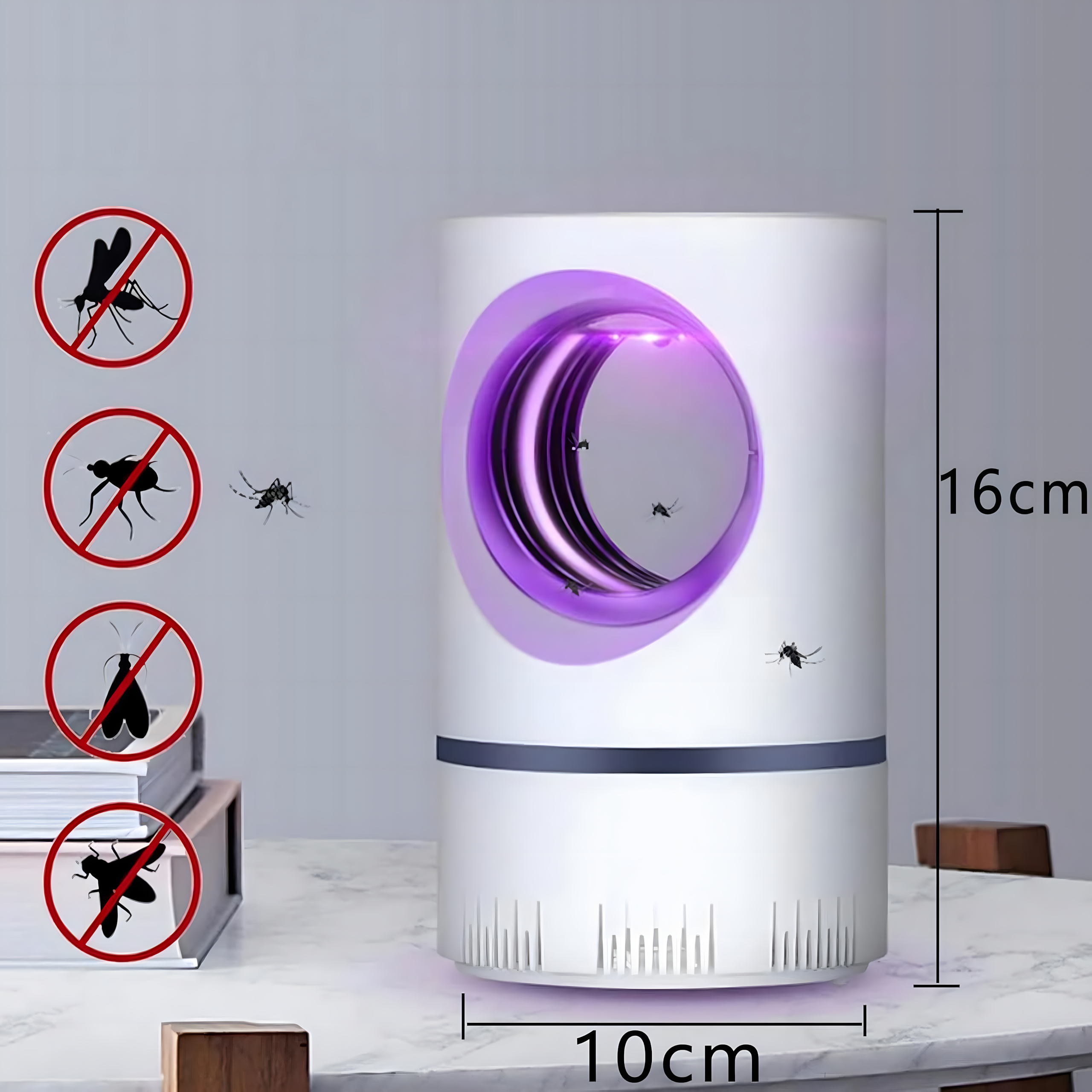 UV putukatõrjelamp sääskede, puukide ja kärbeste püüdmiseks USB ultraheliga