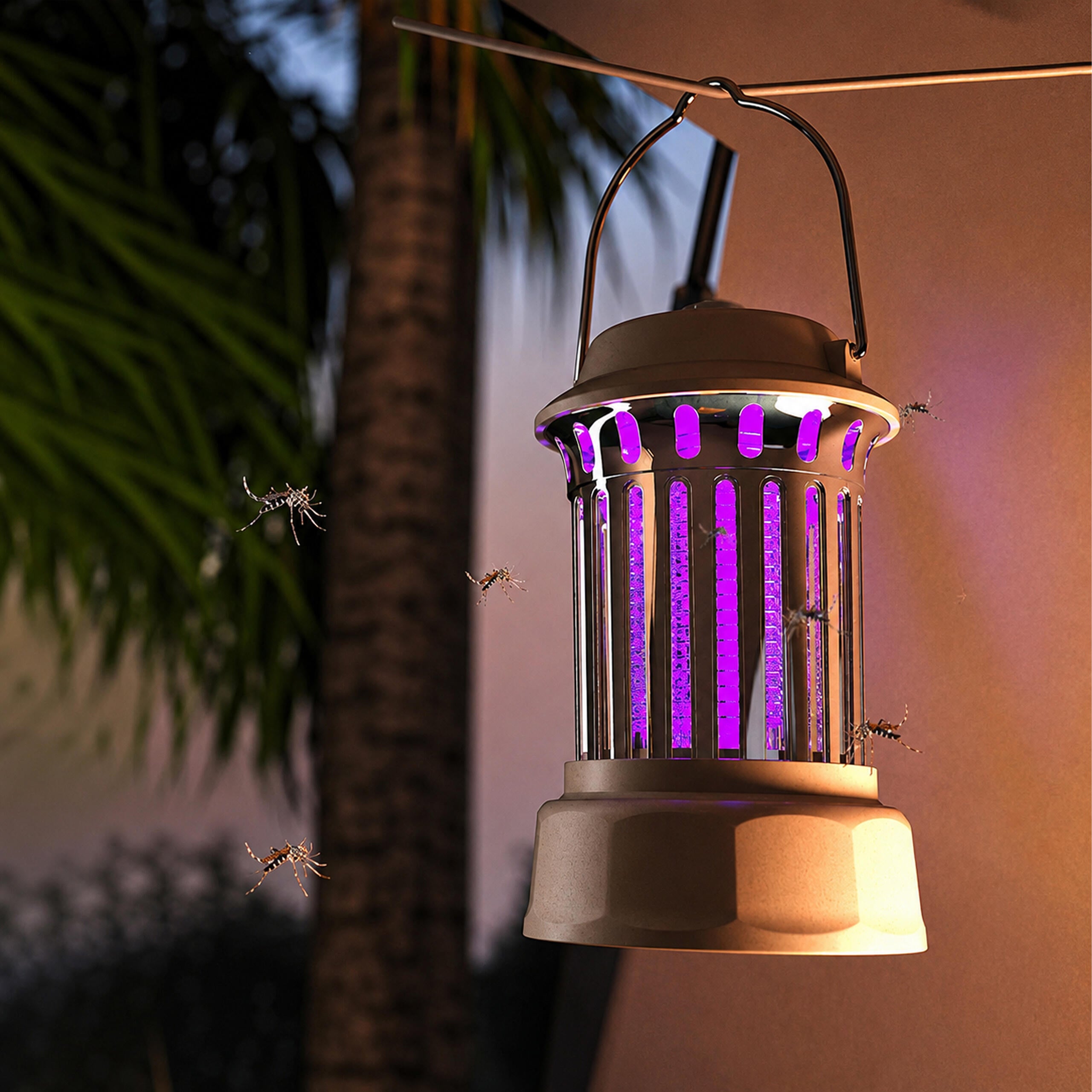 Portable UV Insect Killer Lamp for Flies, Mosquitoes, Moths, and Other Insects for Garden and Terrace
