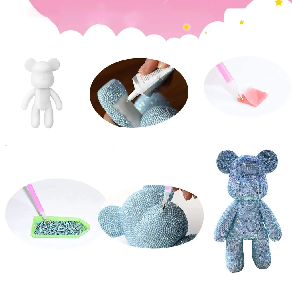 Diamond Painting 5D Kit Large Bear Figurine 38 cm