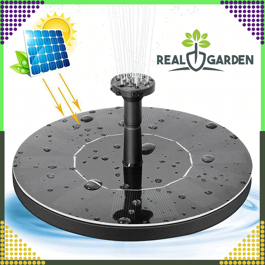 Ujuv päikesepurskkaev tiigi kaunistuseks, automaatne