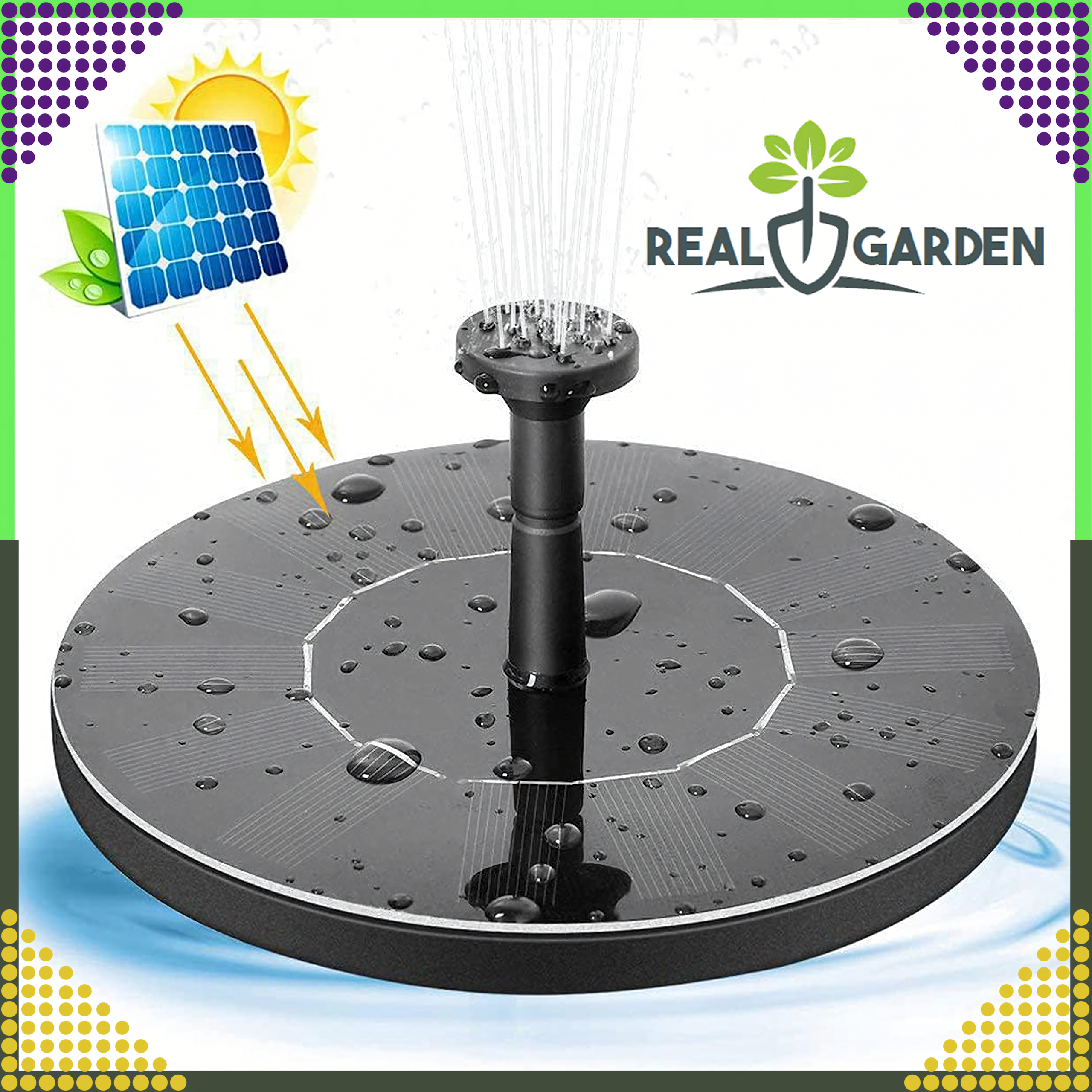 Floating Solar Fountain Garden Decoration Automatic for Pond Pond